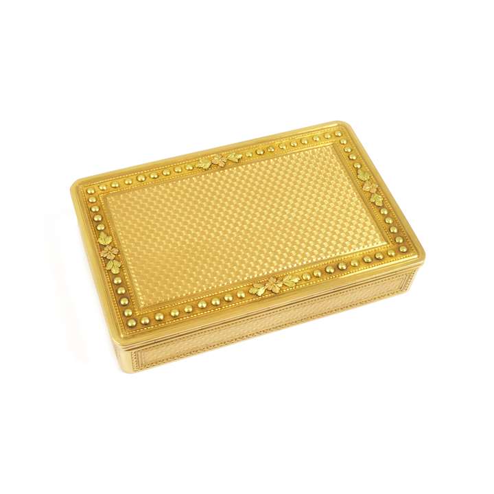 Louis XVI rectangular gold box by Claude Francois Thierry